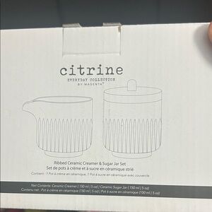 Ceramic Creamer & Sugar Jar Set - White